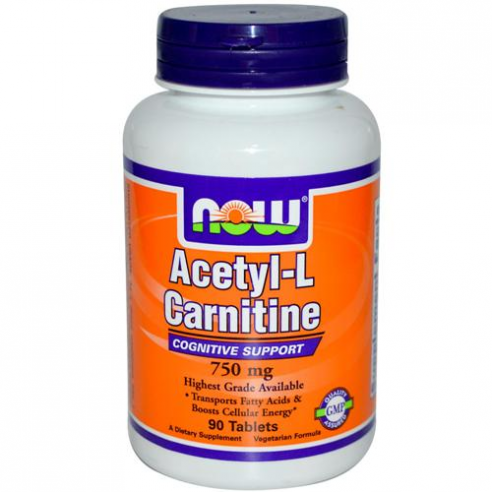 NOW Acetil - L-Carnitine 750mg - 90 cpr