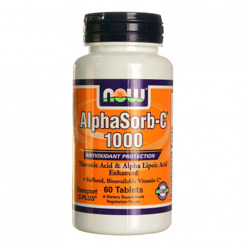 NOW Alphasorb-C 1000 mg - 60 cpr