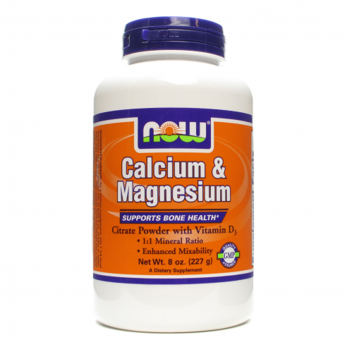 NOW FOODS - Calcium & Magnesium Citrate powder - 227 g