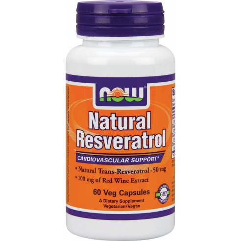 NOW FOODS - Natural Resveratrol 50mg - 60 cpr