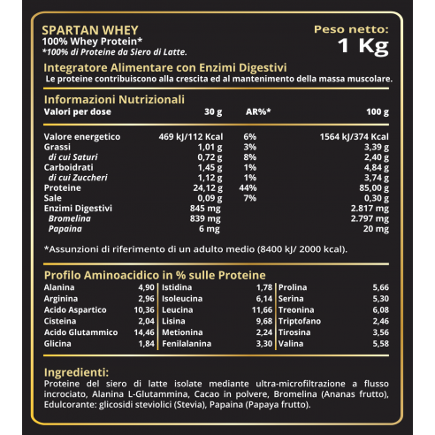 JNUTRITION Spartan Whey  Proteine...